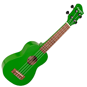 Ukulele Soprano Acústico Nylon Marquês UKS-242 GR AC Verde Fosco com Corpo em Sapele