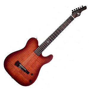 Violão Eletroacústico Marquês VN32 MGT Natural Fosco com Tampo em Mahogany Tigrado Fundo e Laterais em Cedro Maciço Braço em Cedro Escala em Ébano Abaulada com 22 Trastes em Alpaca