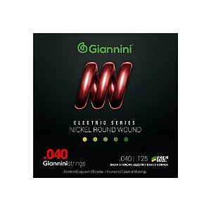 Encordoamento Baixo 5 Cordas 040 Super Leve Giannini GEEBRL5