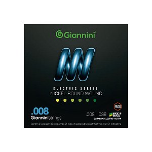 Encordoamento Guitarra .008 E extra Giannini GEEGST8