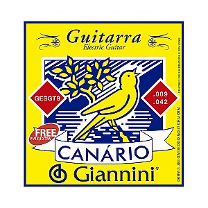 Encordoamento Guitarra 009 E extra Giannini Canário GESGT