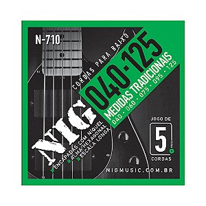 Encordoamento Baixo 5 Cordas 040-125 NIG N710