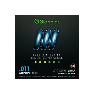 Encordoamento Guitarra 011 E extra Giannini GEEGST11