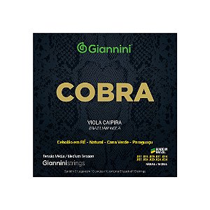 Encordoamento Viola Caipira Cebolão Ré Giannini Cobra GESVNM