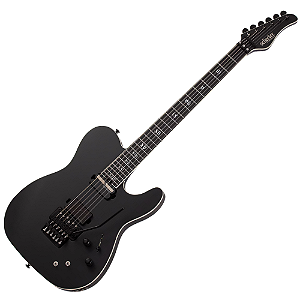 Guitarra Schecter PT FR-S SLS Elite Evil Twin SBK Satin Black com Corpo em Swamp Ash Reforço de Carbon Fiber Escala em Ébano Compound Radius Captadores Fishman Fluence Modern Ceramic 1383