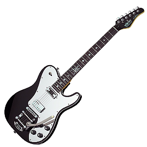 Guitarra Schecter Pete Dee PT Gloss Black KOR com Corpo em Amieiro Braço em Maple Bolt-on Perfil Thin Escala em Jacarandá com 22 Trastes Médios Captadores Schecter Diamond SuperRock Custom Alnico 164