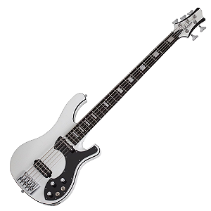 Contrabaixo Schecter Stargazer-4 Gloss White com Corpo em Mogno Braço em Maple Escala em Ébano com Captadores Schecter USA SuperRock Vintage Ponte Schecter com TonePros Roller Tune-O-Matic 683