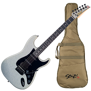 Guitarra Seizi Fun Katana Musashi HSS Lighter Silver Sparkle Captadores Chidori HSS Ponte Tremolo e Bag 10361258