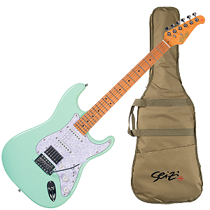 Guitarra Seizi Fun Vintage Budokan HSS Surf Green Captadores Chidori HSS Ponte Tremolo e Bag 10361262