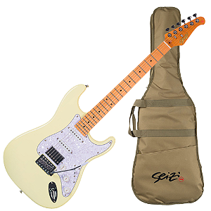 Guitarra Seizi Fun Vintage Budokan HSS Olympic White Captadores Chidori HSS Ponte Tremolo e Bag 10361265