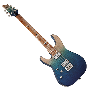 Guitarra Schecter Canhota C-1 Standard Plus Black Fade com Corpo em Basswood Braço Maple Bolt-on Perfil Thin Escala em Pau-Ferro com Captadores Schecter Diamond SuperRock HH Ponte TonePros Tune-O-Matic 3939
