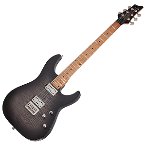 Guitarra Schecter C-1 Standard Plus Trans Blue Burst com Corpo em Basswood Braço Maple Bolt-on Perfil Thin Escala em Pau-Ferro com 24 Captadores Schecter Diamond SuperRock HH Ponte TonePros Tune-O-Matic 3936