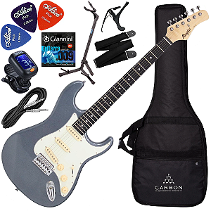 Kit Guitarra Tagima MG30 Memphis Metallic Deep Silver Basswood Captadores 3 Single Coils GX02