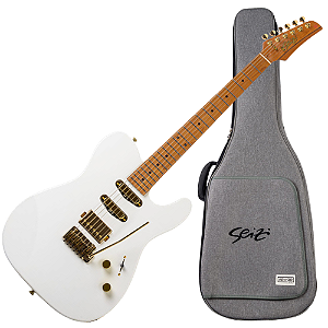 Guitarra Seizi Katana Sakura Pearl White Gold com Captadores Jutsu HSS Ponte Tremolo e Bag 10360658