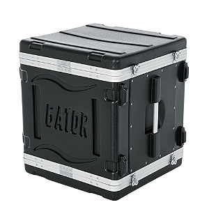 Case para Periférico Gator 10U Polietileno 19" GR 10L com Estrutura em Polietileno Ultra Resistente Alças Ergonômicas Travas Reforçadas Rodas e Tampa Frontal Removível Proteção Robusta e Prática para Rack 10 Unidades 19"