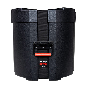 Case para Surdo de Bateria Gator GPC 1414 14x14 com Estrutura Rotomoldada Ultra Resistente Interior em Microveludo Vermelho com Espuma Acolchoada Alças Ergonômicas Travas Reforçadas e Sistema de Empilhamento Gator Grooves