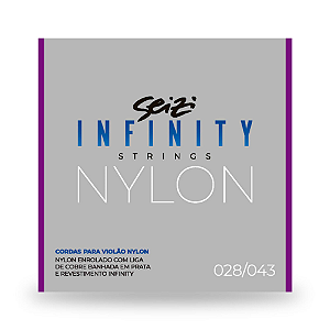 Encordoamento Violão Nylon Seizi Infinity 028 043 com Revestimento Tecnológico Nylon Enrolado Liga de Cobre Banhada em Prata 10360686