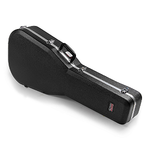 Case para Violão Gator GC PARLOR para Violão Parlor com Estrutura ABS Ultra Resistente Interior em Microveludo Vermelho Alças Ergonômicas Travas Reforçadas e Design Específico para Corpo Parlor