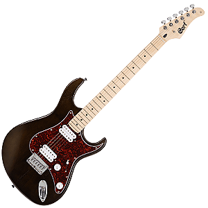 Guitarra Cort G100 HH Open Pore Walnut com Corpo Paulownia Braço Hard Maple Bolt-On Escala Hard Maple Captadores Cort Powersound HH Humbuckers Ponte Hard Tail 22 Trastes Medium
