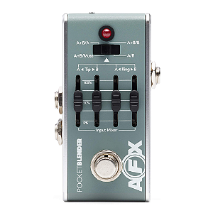 Pedal Fishman AFX Pocket Blender Acoustic ABY Plus DI PRO-AFX-DI2 com Mixer Dual Path e Saída Balanceada