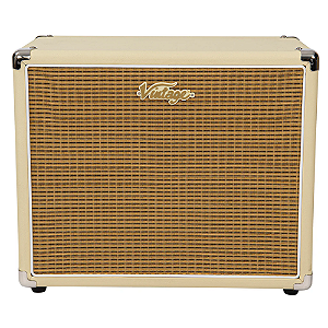 Gabinete Vintage 10" Vintage White 1x10 Extension Cabinet com 1 Speaker 10" Corner Protectors Metálicos Pés de Borracha