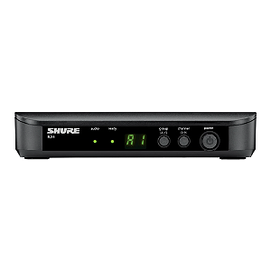 Receptor Shure BLX4 M15 Sem Fio UHF 1 Canal com Rack Mount QuickScan 12 Canais Antenas Removíveis XLR
