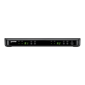 Receptor Shure BLX88 Sem Fio Dual Channel UHF com QuickScan Diversidade Interna 2 Canais Saídas XL