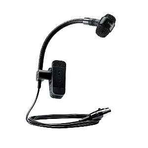 Microfone Shure PGA98H TQG Cardioide Gooseneck para Sopros com Conector TQG TA4F e Clamp para Instrumento