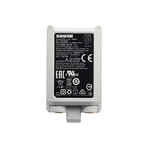 Bateria Shure SB903 Íons de Lítio Recarregável com Indicador de Carga em Tempo Real para Transmissores SLX-D Bodypack e Handheld