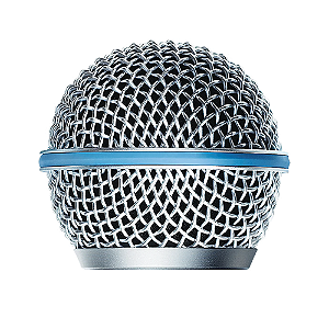 Grade de Reposição Shure RK265G Original para Beta 58A Metal Ball-Type Grille Prata com Suporte Interno Resistente a Amassados