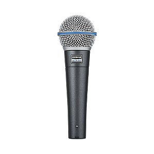 Microfone Shure Beta 58A Vocal Dinâmico Supercardioide com Mount Integrado XLR Shock-Mount Pneumático Neodímio Grade Metálica Resistente