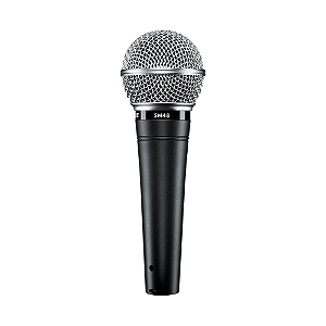 Microfone Shure SM48-LC Vocal Dinâmico Cardioide com Shock-Mount Interno Filtro Anti-Pop Integrado Adaptador A25D e Bolsa de Transporte