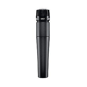 Microfone Shure SM57-LC para Instrumentos Dinâmico Cardioide com Shock-Mount Pneumático Filtro Anti-Pop Integrado Adaptador A25D e Bolsa de Transporte