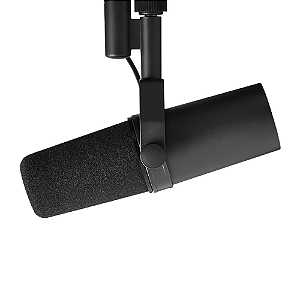 Microfone Shure SM7B Vocal Dinâmico Cardioide com Suspensão de Ar Interna Filtro Anti-Pop A7WS Rejeição Eletromagnética Avançada e Montagem Yoke