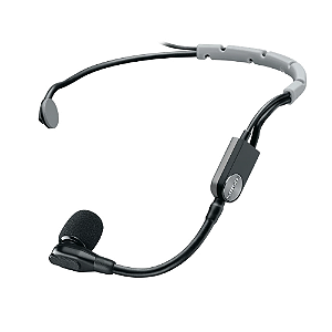 Microfone Shure SM35-TQG Headset Condensador Cardioide com Gooseneck Flexível Conector TA4F TQG Presilha 2 Windscreens e Construção Leve Durável