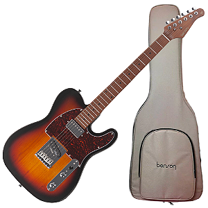 Guitarra Benson Hardy HD 905 M 3TS TT Chrome com Corpo Alder Braço Maple Parafusado Escala Maple 22 Trastes Captadores Wilkinson HS