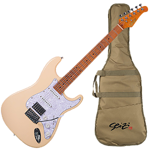 Guitarra Seizi Fun Vintage Budokan HSS Light Cream com Captadores Seizi Chidori HSS Ponte Tremolo e Bag 10361263