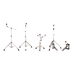 Kit de Hardware Michael DMHK450 Pack para Bateria 5 Peças - Estante Girafa Reta Chimbal Caixa e Pedal Simples