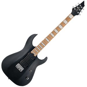 Guitarra Cort KX600 Infinite Black Satin Neck-Thru 6 Cordas com Fishman Fluence Modern HH Braço Roasted Maple & Walnut e Ponte Hardtail String Thru Body