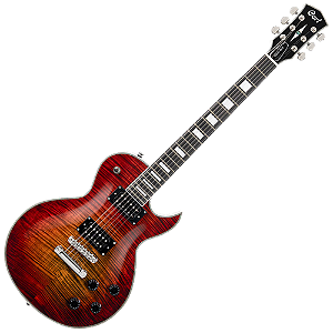 Guitarra Cort CR300 Deluxe FB Flaming Burst Set-Neck Mahogany com Top Flamed Maple Captadores Seymour Duncan SH2N & SH4 e Hardware Nickel
