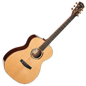 Violão Cort Abstract Delta NAT Natural Gloss Masterpiece Series com Top Master Grade Solid Sitka Spruce Corpo Deeper OM e Eletrônica L.R. Baggs Anthem