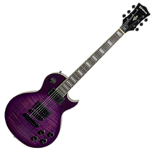 Guitarra Waldman GLP 510F PP Purple Les Paul com Top Flamed Maple Captadores Humbucker e Corpo Mogno