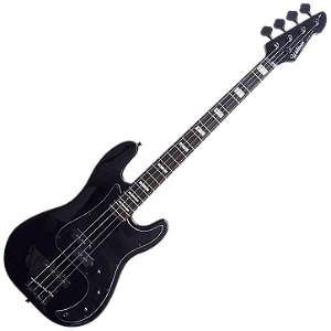 Contrabaixo Waldman GPJ 200XB AB All Black Motown Series Preto 4 Cordas PJ com Black Hardware Captadores Precision Jazz Bass e Corpo Hard Wood