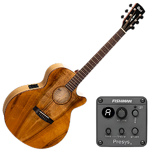 Violão Eletroacústico Cort SFX MW NAT Natural Aço com Tampo Myrtlewood Maciço Torrefied Captação Fishman Sonicore e Pré Fishman Presys II
