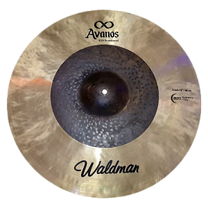 Prato Crash Waldman AVA 19 Polegadas AVA-CR19 Bronze B20 Ataque Rápido Som Brilhante e Excelente Projeção para Bateria Acústica