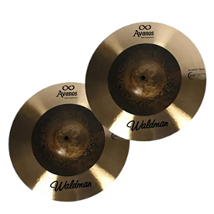 Par de Chimbal Waldman AVA 15 Polegadas AVA-HH15 Hi-Hat de Bronze B20 Som Cristalino Ataque Definido e Excelente Abertura para Bateria Acústica
