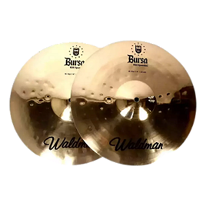 Par de Chimbal Waldman Bursa BUR-HH14 14 Polegadas Liga Bronze B20 Som Cristalino Ataque Definido e Excelente Abertura para Bateria Acústica