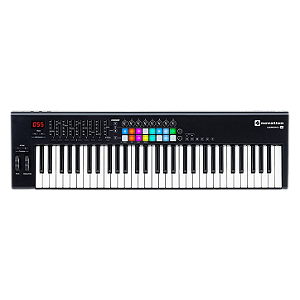 Teclado Controlador MIDI Novation Launchkey 61 MK2 61 Teclas Semi-pesadas com 16 Pads RGB 8 Knobs 9 Faders e Integração Nativa com Ableton Live