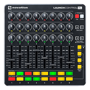 Controlador MIDI Novation Launch Control XL 16 Knobs 24 Botões e 8 Faders com Integração Avançada com Ableton Live
