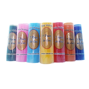 Kit 10 Velas Votivas 7 Dias Colorida - 260 gr cada